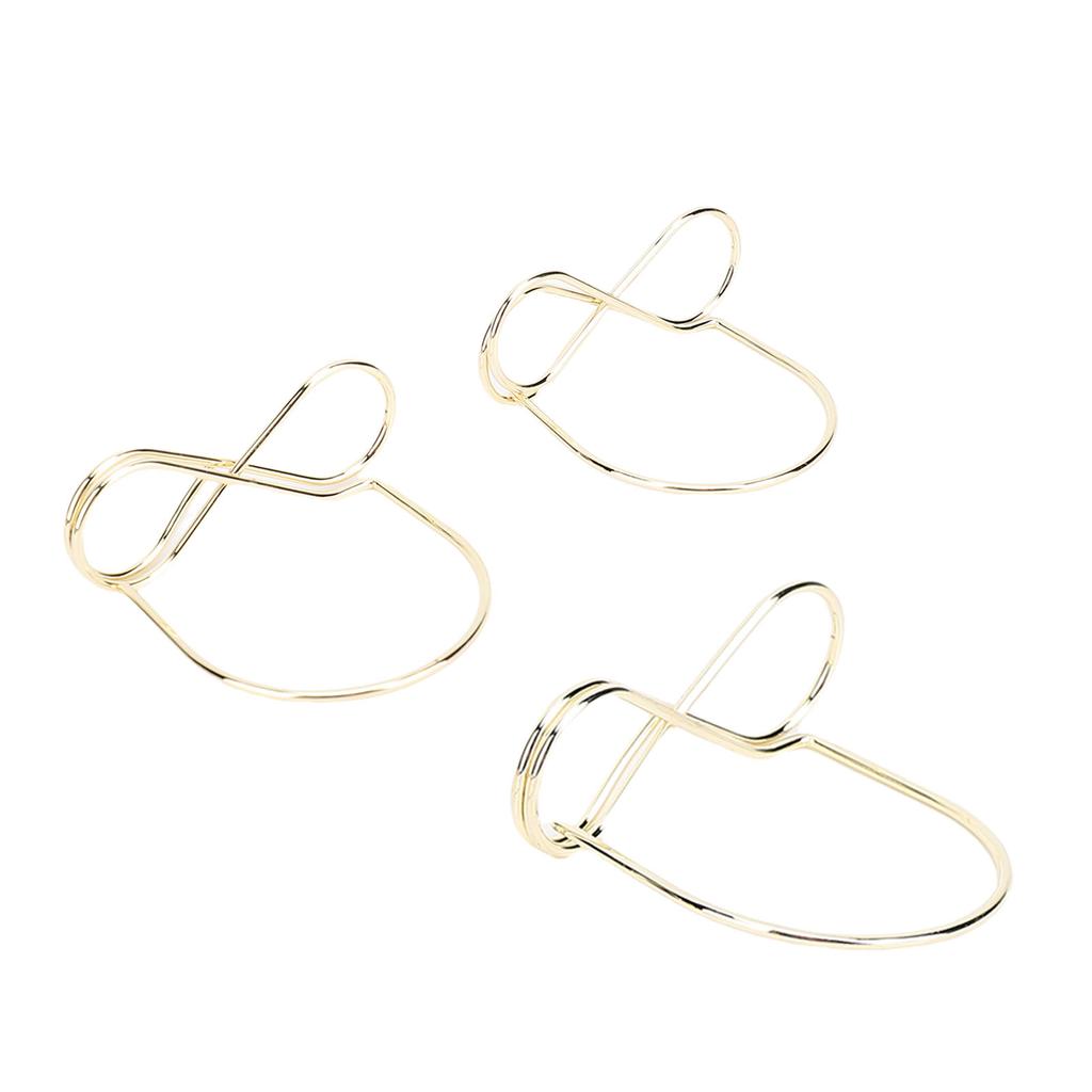 15PCS Table Number Holders Glasses Shape Multifunctional Slick Finish Iron Wire Picture Holder