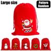 Merry Christmas Velvet Bags Drawstring Pouch Candy Snack Gifts Bag Jewelry Packaging Bags For Christmas New Year Decoration