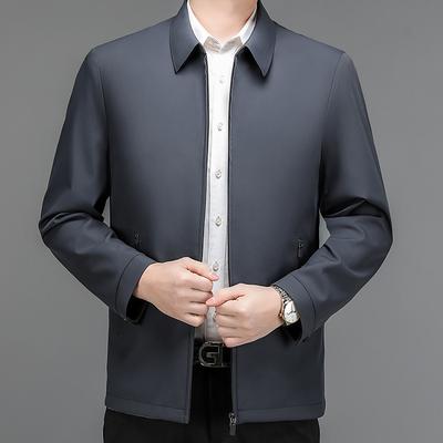Jacke Jacke Herren Business Casual Mittleren Alters und Älteren Papa's Top Herrenmode Revers Jacke Einfache Jacke
