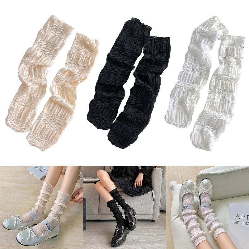Womens Lace Socks Mesh Lace Skinny Socks Knee High Sheer Socks Campus Style Girl Campus Style Socks for Skirt