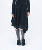 MISEKI SEOUL Asymmetric Line Draped Skirt Black