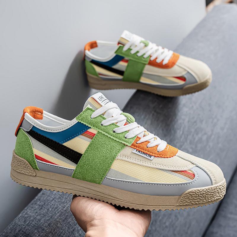 Breathable Color Block Casual Mens Daily Comfortable Fashion Low Top Sneakers