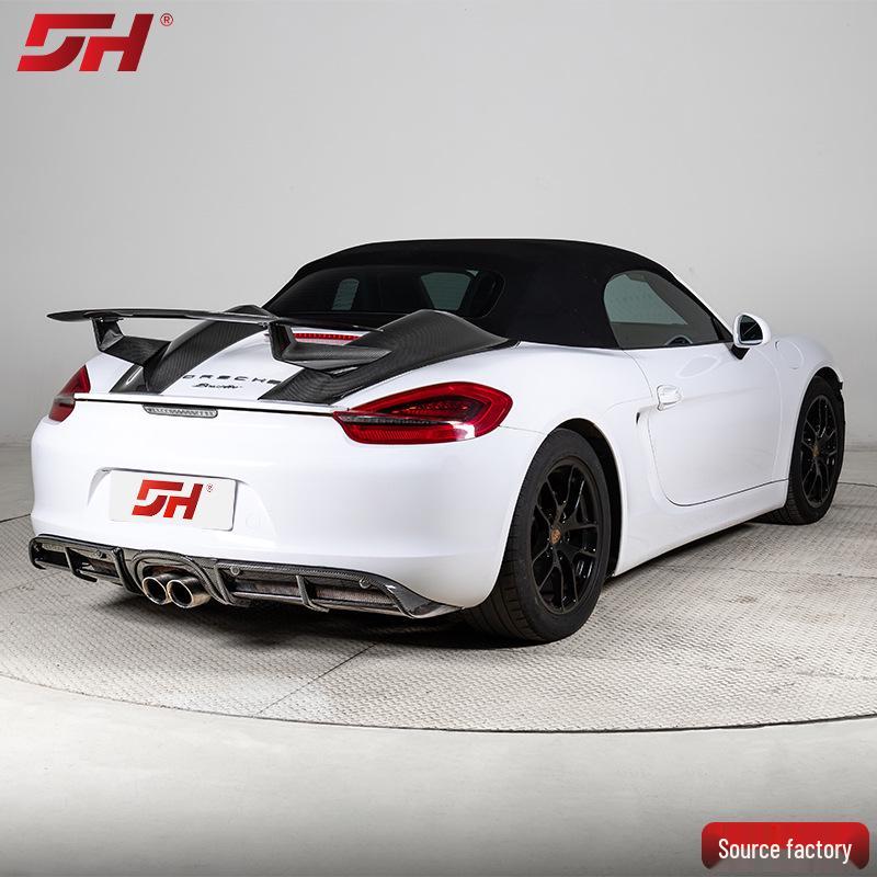 Compatible with 2012-2016 Porsche 718, GT4 Style Rear Diffuser, Dry Carbon, Easy Install