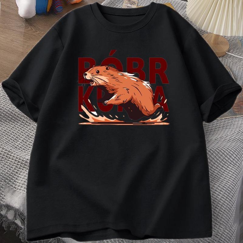 Bbr Kurwa Gladiator T Shirts for Unisex WOMEN The Glory of Rome Graphic TShirt Bober Beaver Boberek Tshirt Casual Graphic Tees