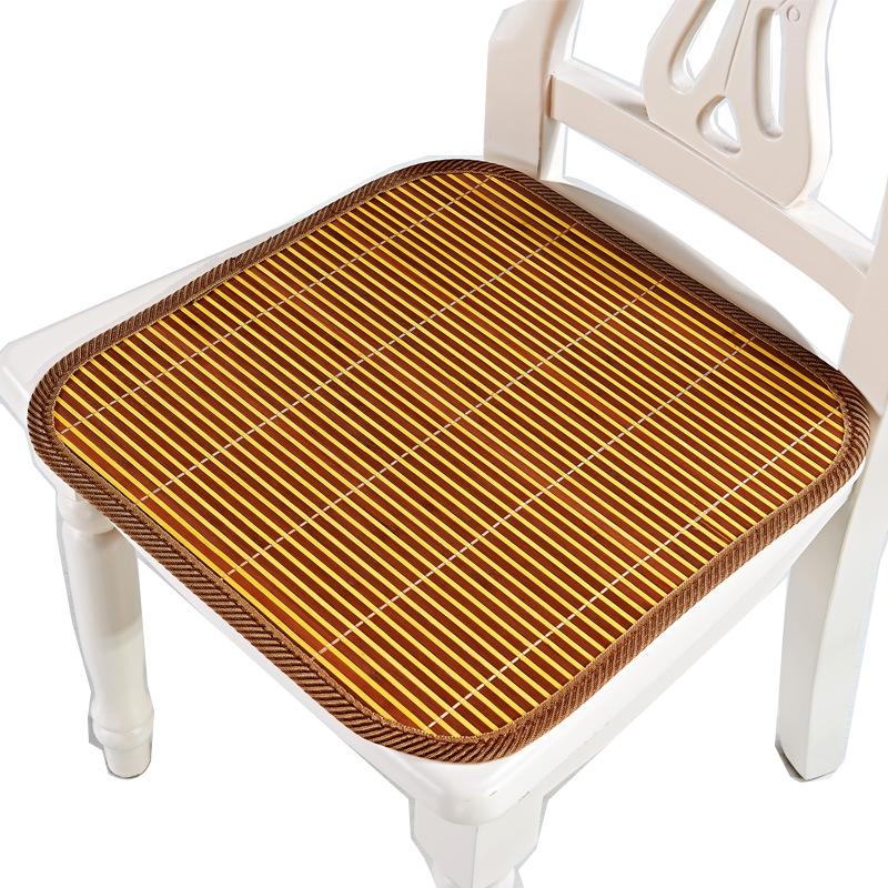 Summer Random Bamboo Cool Mat Breathable Seat Cushion Home and Office Chair Cool Mat Bamboo Silk Dining Chair Cushion