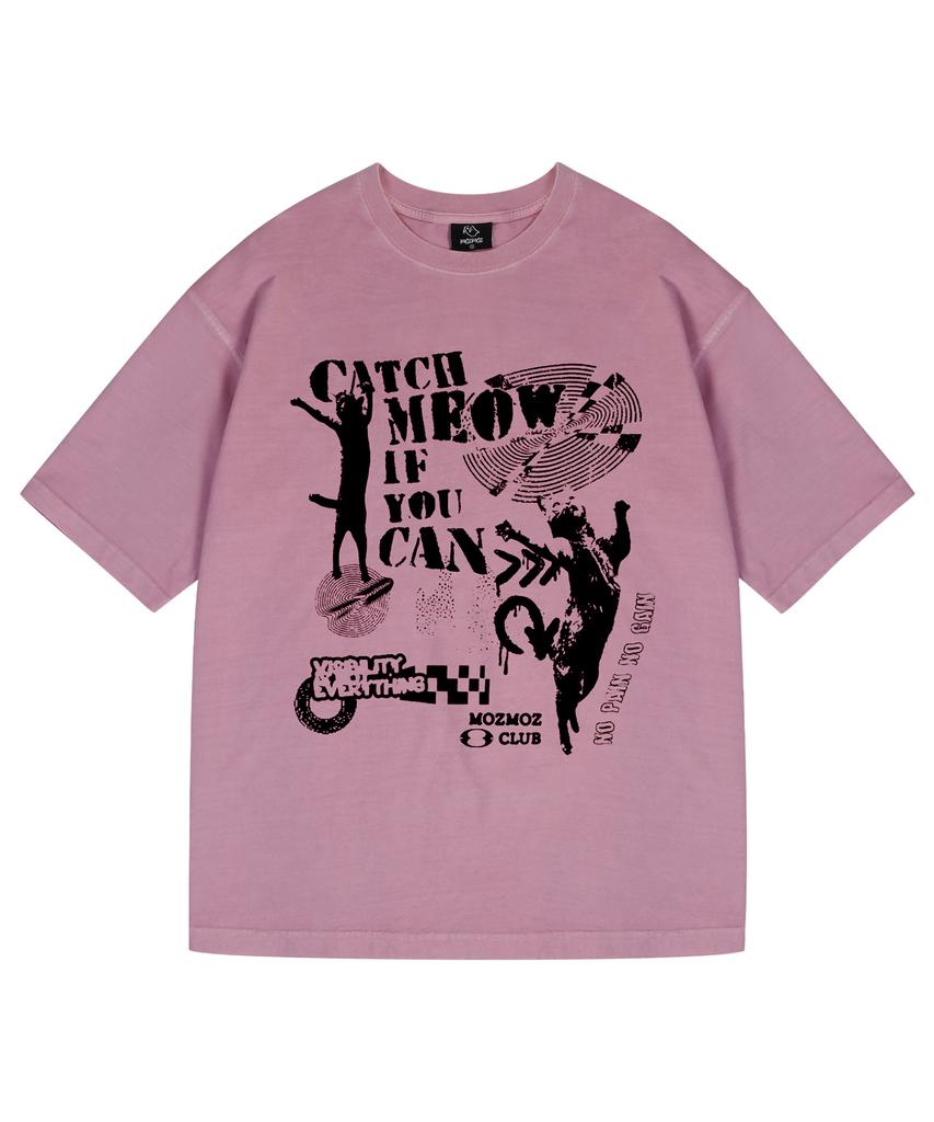 MOZMOZ [Set] Graphic Pigment Oversized Short Sleeve T-Shirt Part01