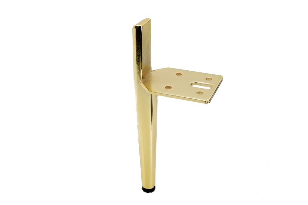 Furniture leg Pin gold chrome designer leg 15 cm