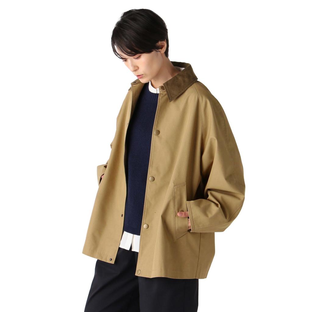 Afternoon Tea Living JG35 Twill Sten-Collar Jacket, Beige