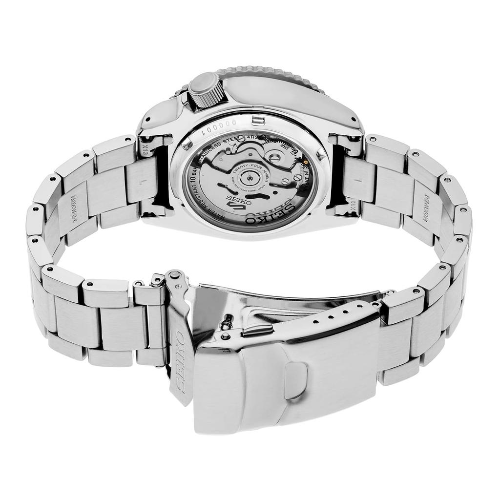 Seiko Stainless Steel 5 Sports Analog Watch Special Edition Multicolor Band Color Silver Men's 'Checker Flag' - Srpk67K1, Dial, -