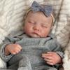 Realistic Reborns Newborn Baby 19Inch Sleeping Infant Doll Silicone/Cloth Body Baby with Clothes and Accessory Gift Set