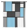 Geometrische Figuren Himmelblau Abstrakte Gardinen für Wohnzimmer Dekoration Fenster Vorhang Küche Tüll Voile Organza Vorhänge