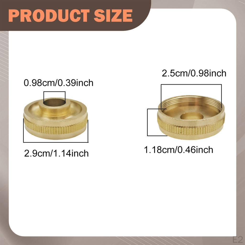 3 Pieces Tuba Valve Brass Instrument Piston Button Cap Covers Trombone Metal Parts Replacement