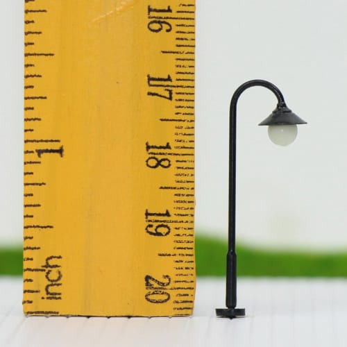 10-Pack LED Street Lights, 35mm, 1:120-1:150 Scale, for Model Trains, Buildings, Dioramas, Scenery Collections, Educational DIY Projects