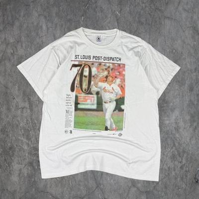 1998 St. Louis Cardinals Mark McGwire 70th Home Run T-shirt Mens Size XL