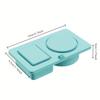 1PC Silicone Reusable Snack Container with Lid, Double-layered Snack Box Container, Salad Dressing Seasoning Container Food Box