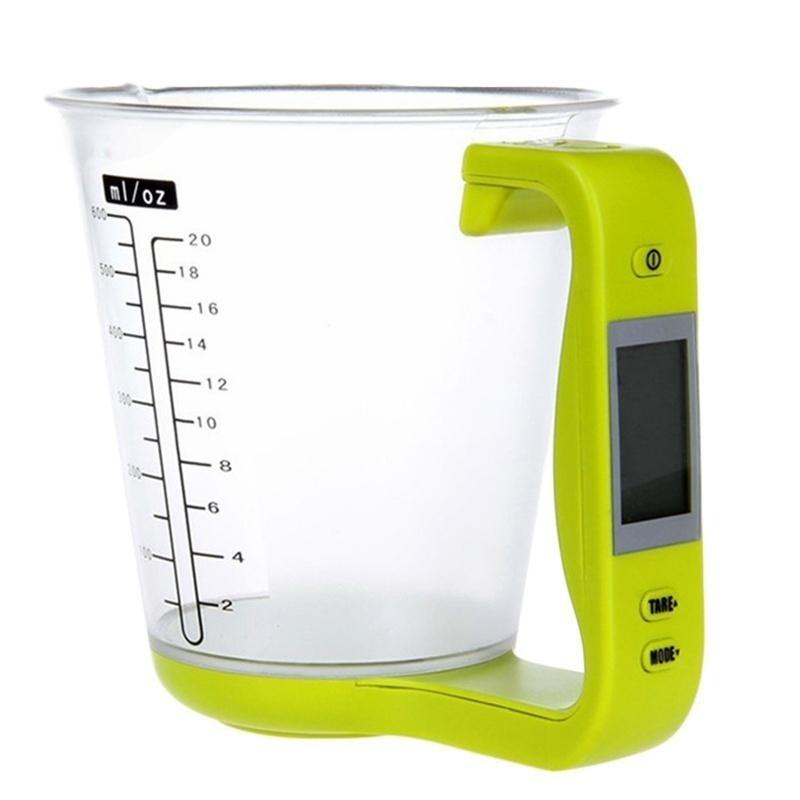 Digital Cup Scale Electronic Measuring Household Jug Scales with LCD Display & Temp Measurement Measuring Cups Cooking Tools