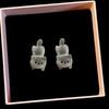 Hypoallergenic Fur-covered Earrings Flocking Resin Exquisite Y2K Animal Ear Studs Versatile Three-dimensional Plush