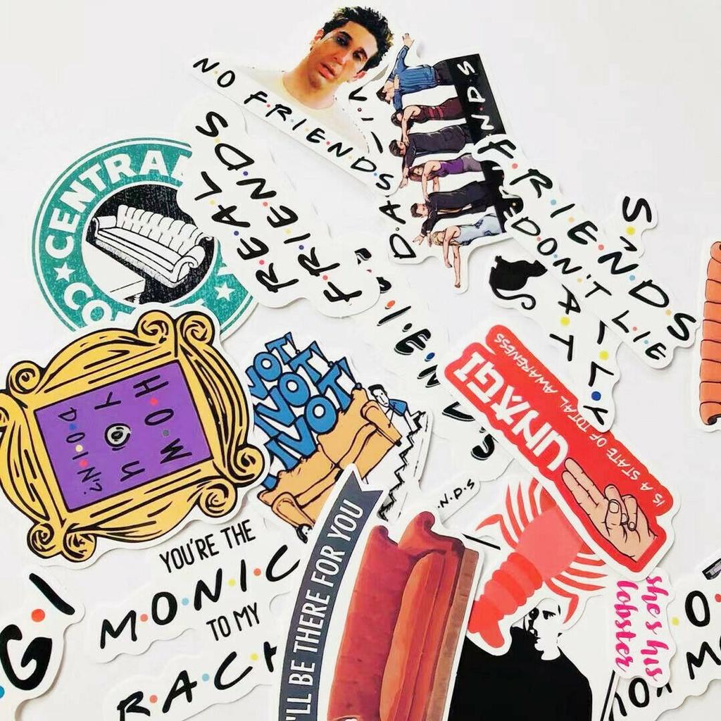 Superior Quality Friends Tv Show Decal Stickers Ideal For Luggage And Skateboards