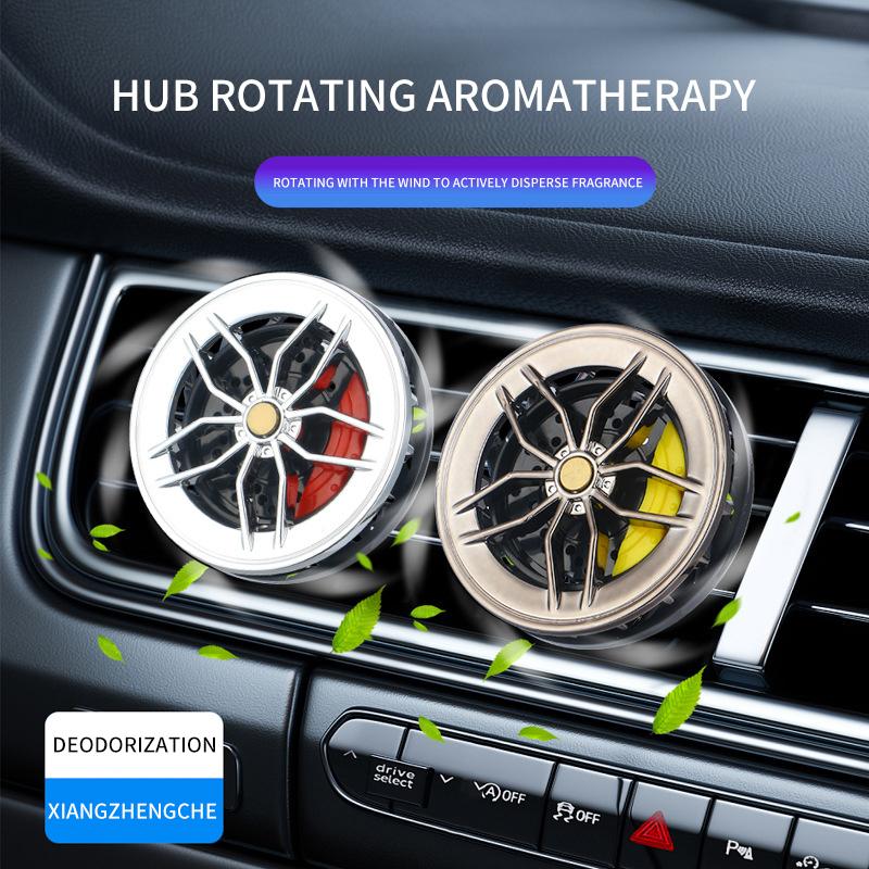 New car air outlet clip car mounted rotating wheel hub aromatherapy perfume seat air conditioning accessories wheel accessories