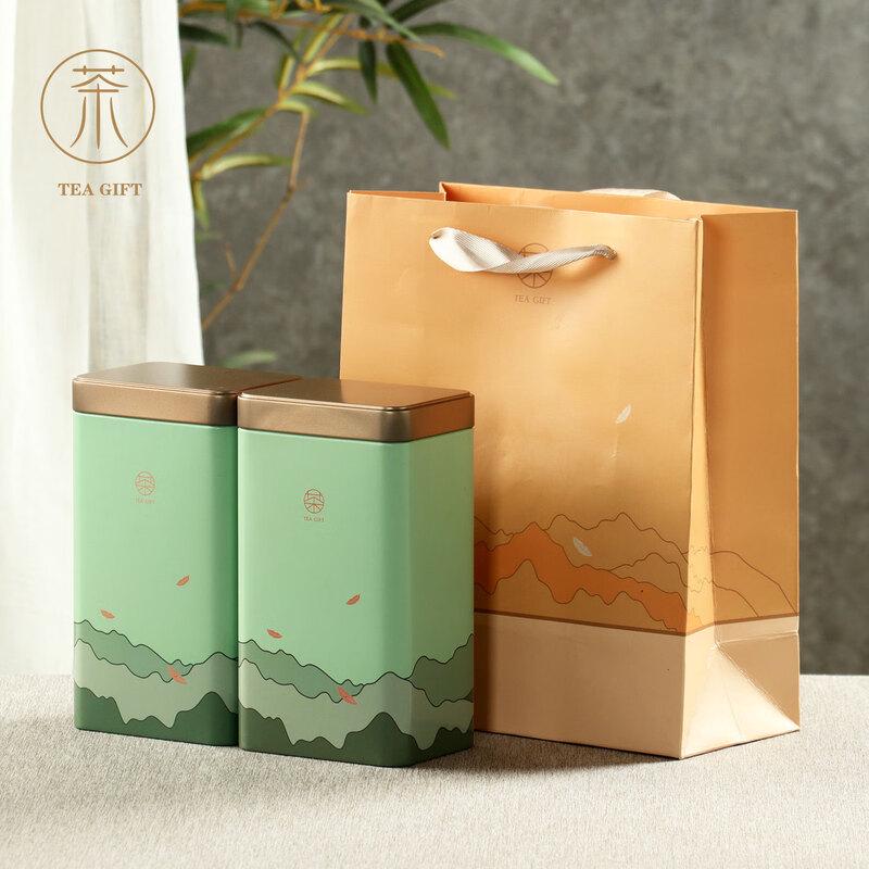 

Zhi Nian Hua Square Metal Airtight Tea Caddy Set