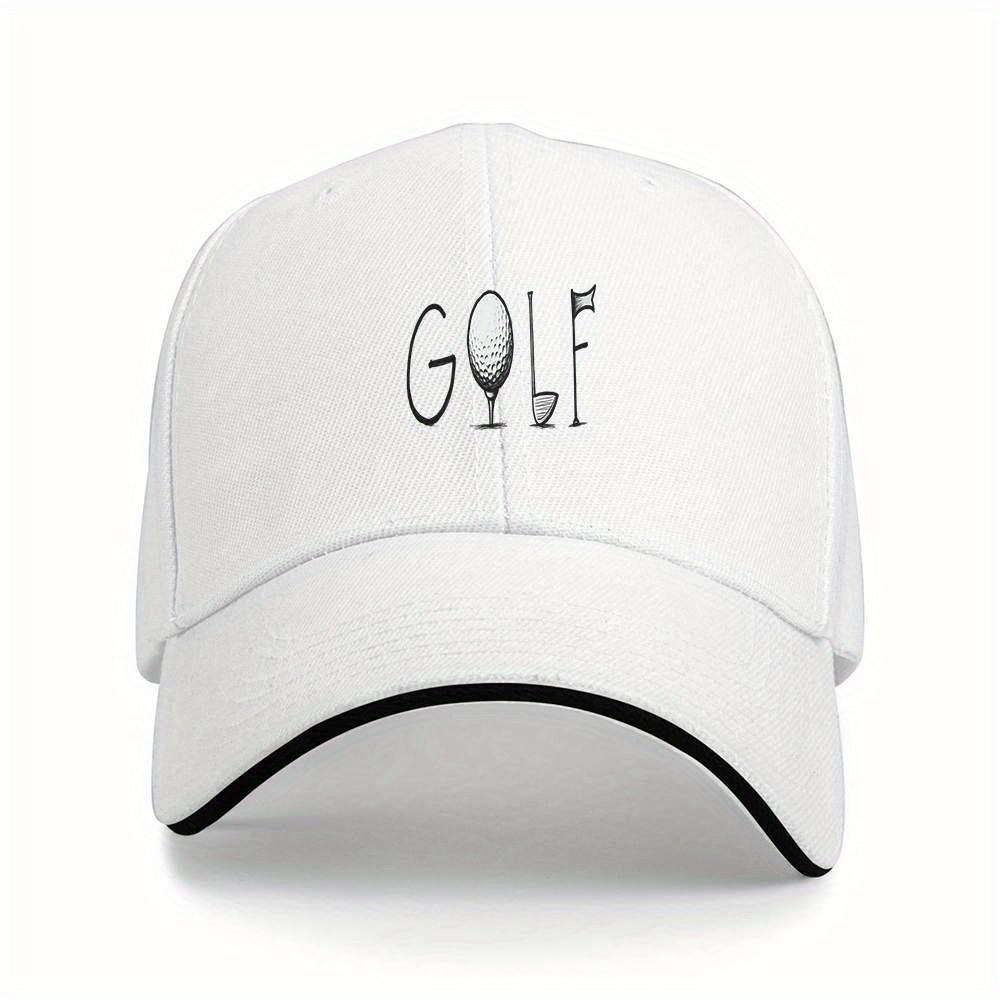 Golf Graphic Print Baseball Cap Unisex Polyester Adjustable Casual Sports Headwear Outdoor Golf Hat