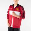 adidas Logo Print Stand Collar Zip Jacket Men Outerwear Red BQ2232
