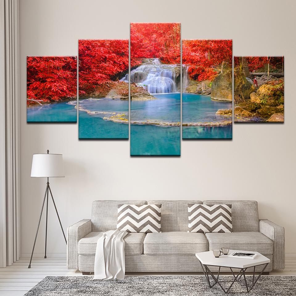 5pcs Seascape Wall Pictures Beach Sea Ocean Canvas Painting Wall Art Landscape Posters Prints for Living Room Decor No Frame