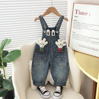 Primavera Autunno Vestiti Bambini Bambino Ragazzi Ragazze Cartone Animato Pantaloni Denim Salopette Outfit Neonato Moda Bambini Casual