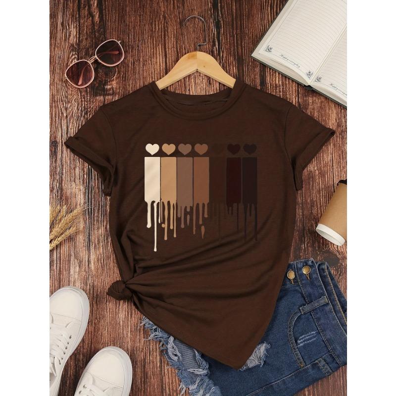 European and American women s fashionable printed sports top T-shirt S