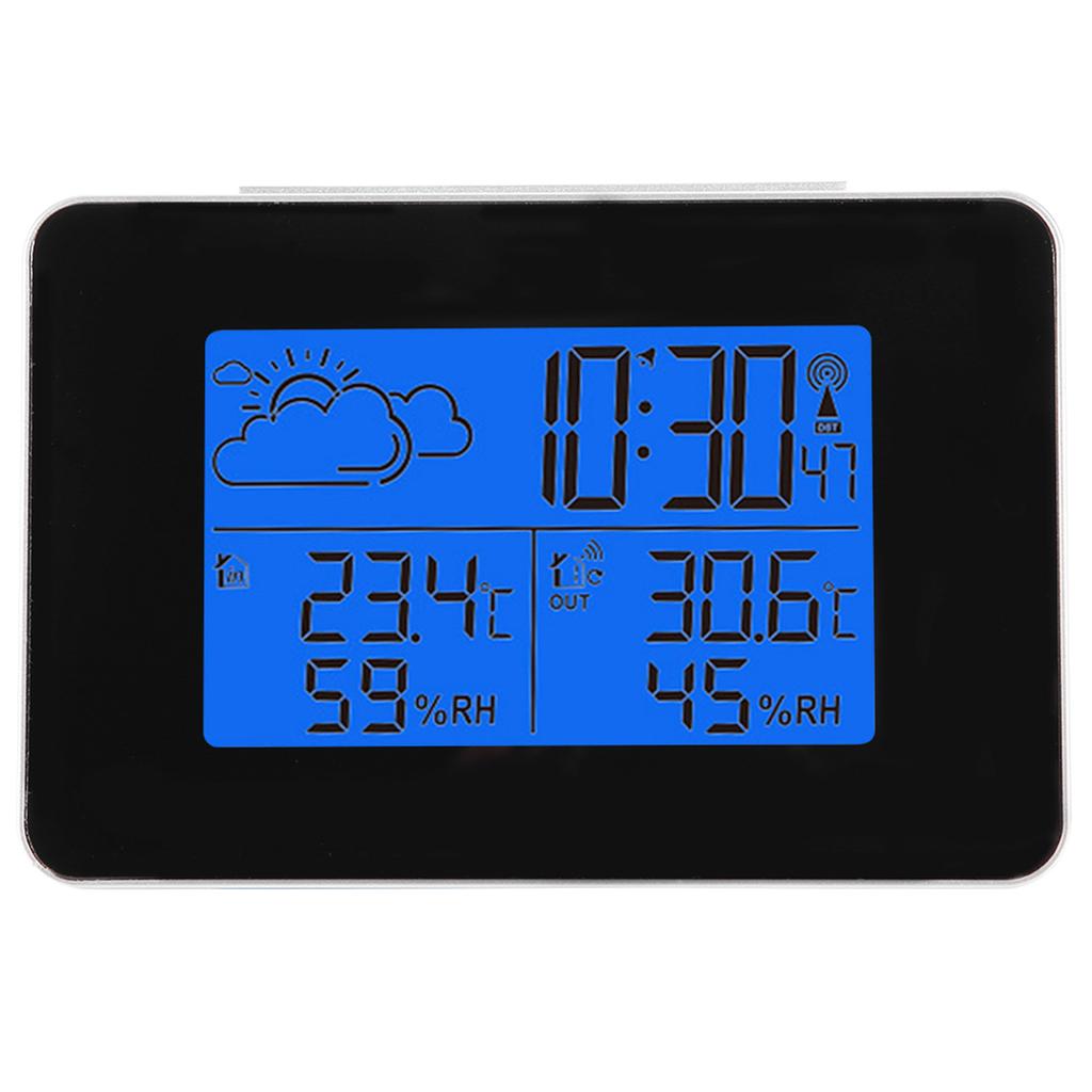 Draadloos LCD Voorspelling Weerstation Digitale Wekker Binnen Buiten Sensor