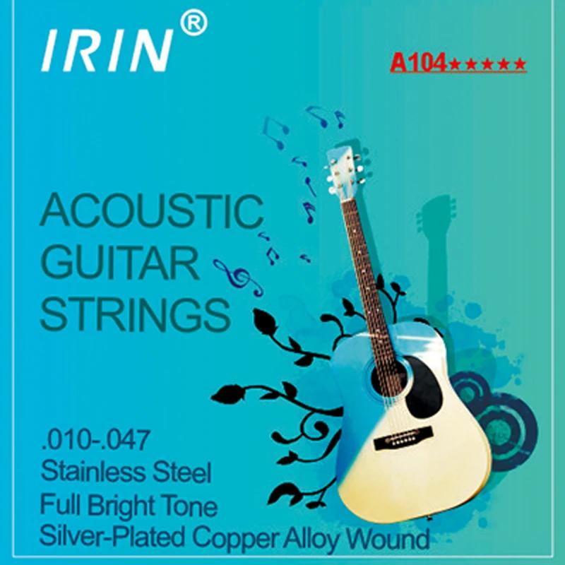 IRIN Acoustic Guitar Strings Stainless Steel Wire Rustproof Guitarra Strings Acoustic Guitar Portable Accessories
