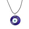 Pu Leather Chains Drop Shaped Lucky Fashion Jewelry Clavicle Chains Demon Eye Blue Eyes Necklace