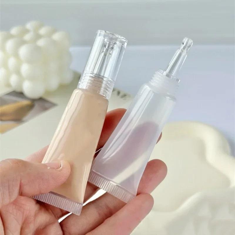 1pc 10/15ml Cosmetic Soft Tubes Hyaluronic Acid Dropper Empty Bottle Sunscreen Cream Lotion Liquid Foundation Refillable Bottles