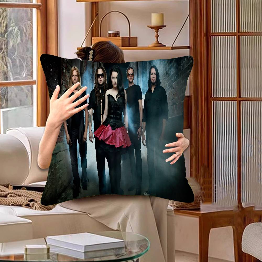 Evanescence Band DIY Sticky Office Cushion Pillowcase Car Cushion Cover45X45CM Lumbar Pillowcase Sofa Pillowcover