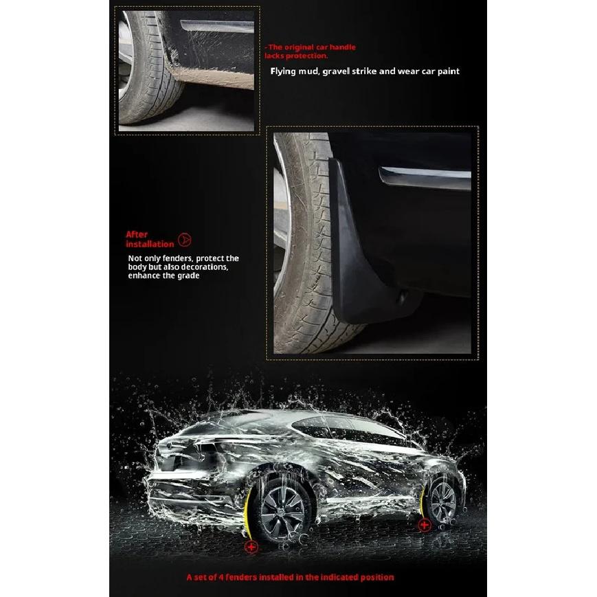 Mud Flaps Fit for TOYOTA Camry Sport Plus 2024-2025 Mudguards Tire Fenders Splash Proof Accessories Wheel Guards 4ps