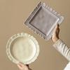 Songno Series Exquisite Lace Ceramic Tableware Set Household High-Value Bowl Plate Vegetable Plate Square Plate Large Bowl Plate