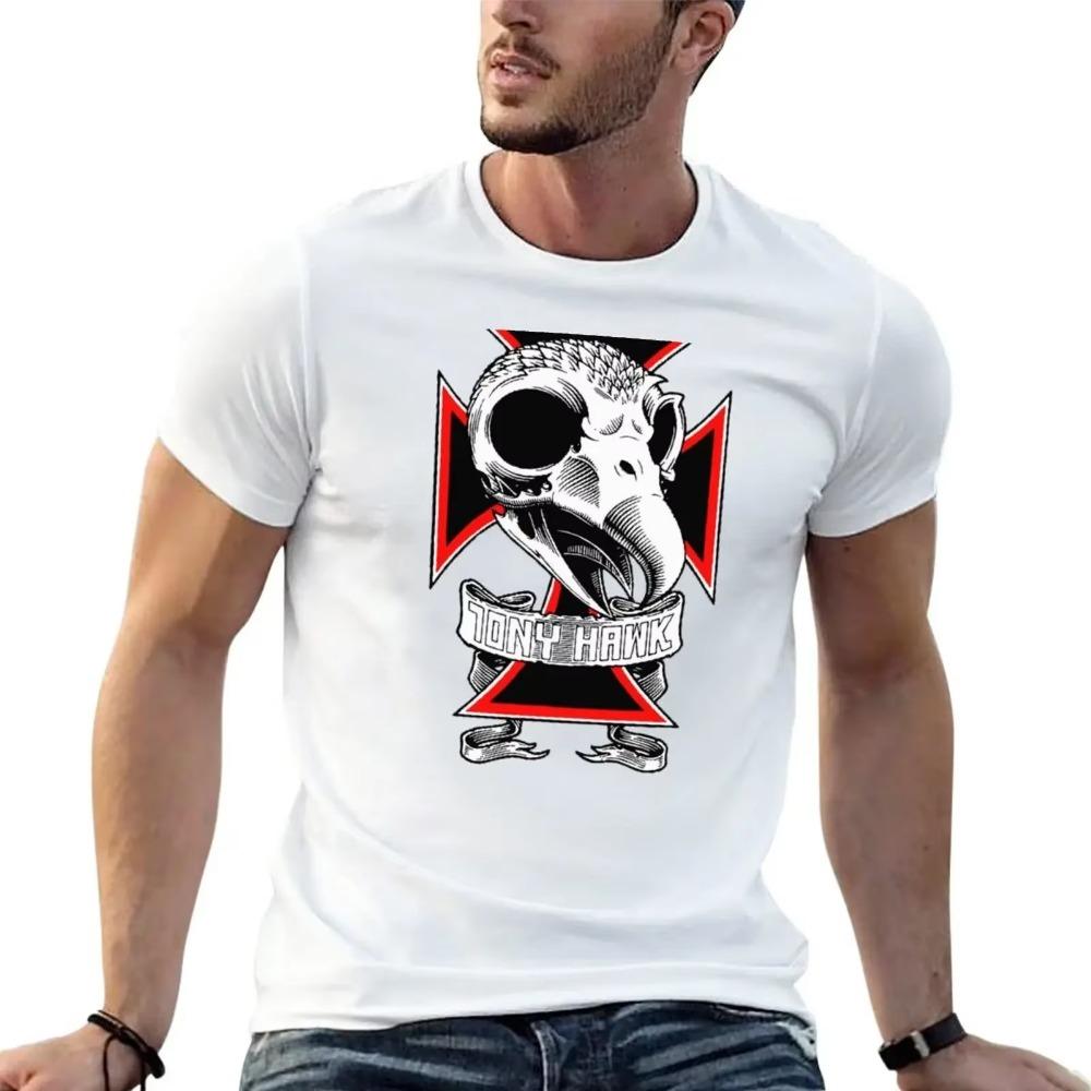 TONY HAWK T-Shirt Boys White T Shirts Black Plain Black Summer Casual Short Sleeve Round Neck Graphic Printing Men Clothing Tees