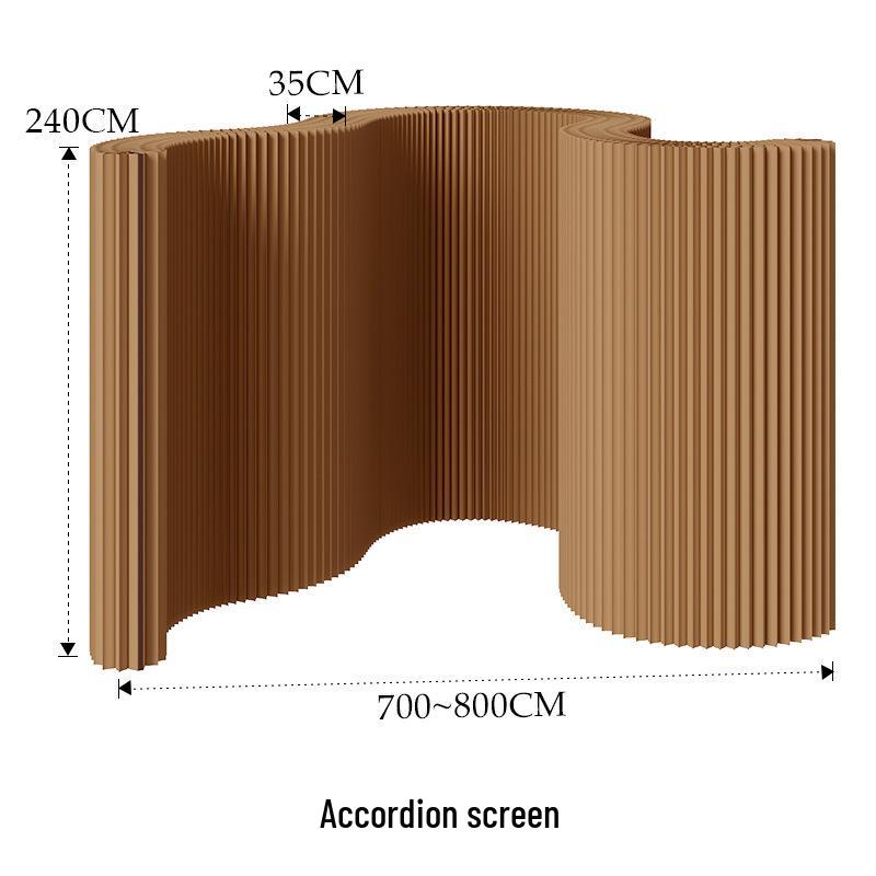 18-Panel Curved Folding Screen Divider – Japanese Style Retractable Wall for Live Broadcasts