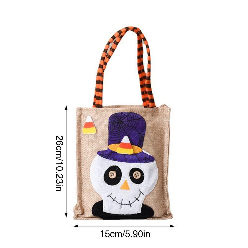 Witch Skull Halloween Gift Bags Cartoon Pumpkin Cat Handbag Creative Tote Bags Party Home