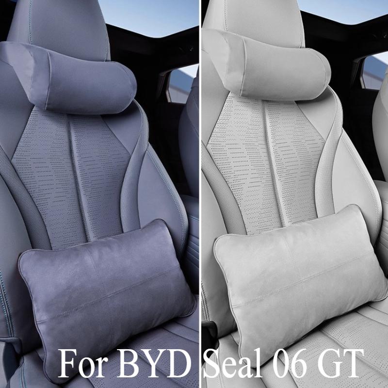 Turned Neck Headrest & Waist Pillow for BYD Seal 06 GT - Memory Cotton Seat Waist Accessory & Automobile Body Kit