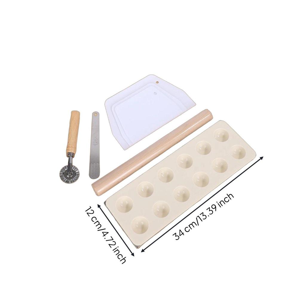 5 Pieces 12Hole Dumpling Former Aluminum Alloy Wrapper Cutter Versatile Pastry Rolling
