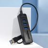 Multiple Port USB3.0 Hubs Featuring SDTF Card Slots 2 USB2.0 Port Data Transfer Adapters For Computer Tablets