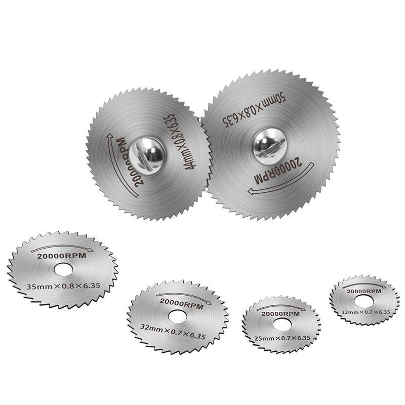 High-Speed Steel Mini Saw Blade Set - 8-Piece Electric Grinding & Wood Cutting Blades