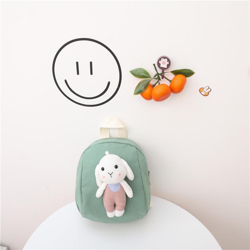 Cute White Belt Pants Cow Rabbit Cat Plush Toy Decoration Children Backpack