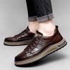 Quality Men's Cow Leather Casual Shoes 2025 Thick Soled Oxford Shoes Fashion New Men's Height Increasing British Style Shoes