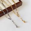Adjustable Paperclip Necklace Exquisite Sweater Chain Necklace  Women's Jewelry