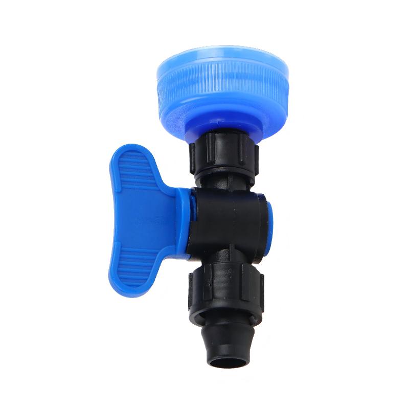 Universal Portable Double Lock Bypass Valve Water Tap Bottle Adapter High Pressure Resistant for Garden Irrigation Use