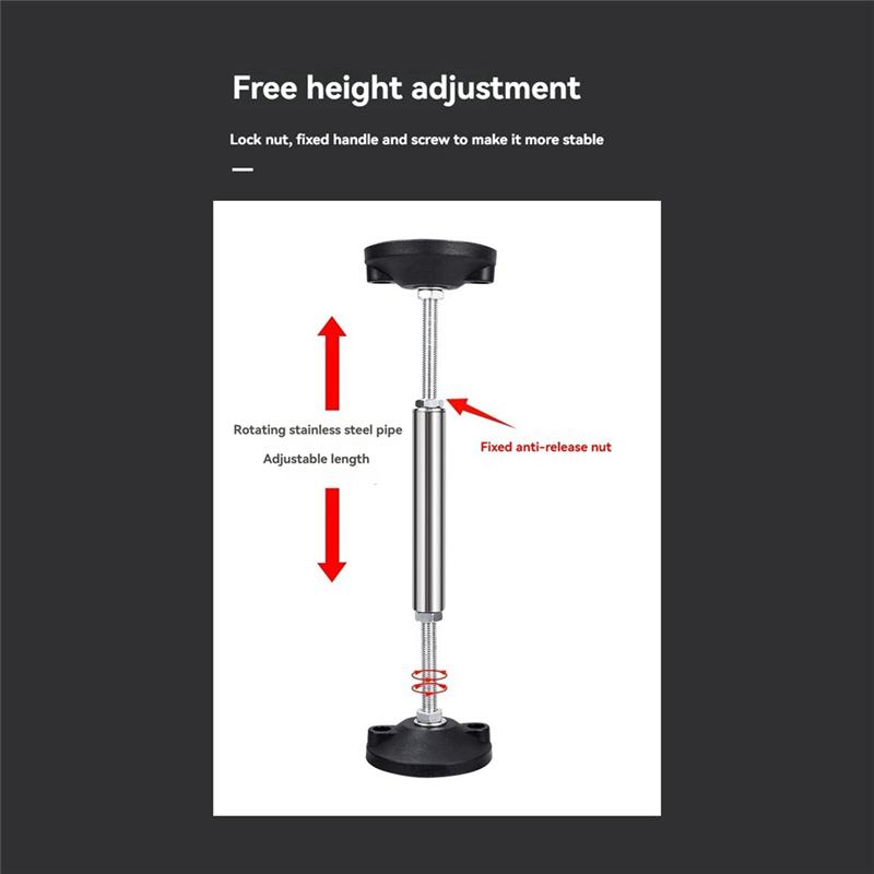 AEE2-2Pcs Telescopic Support Rod Stainless Steel Cabinet Adjustable 30-45Cm Support Pole High Hardness Sink Support