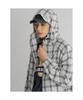 Casual Check Hooded Jacket Ivory
