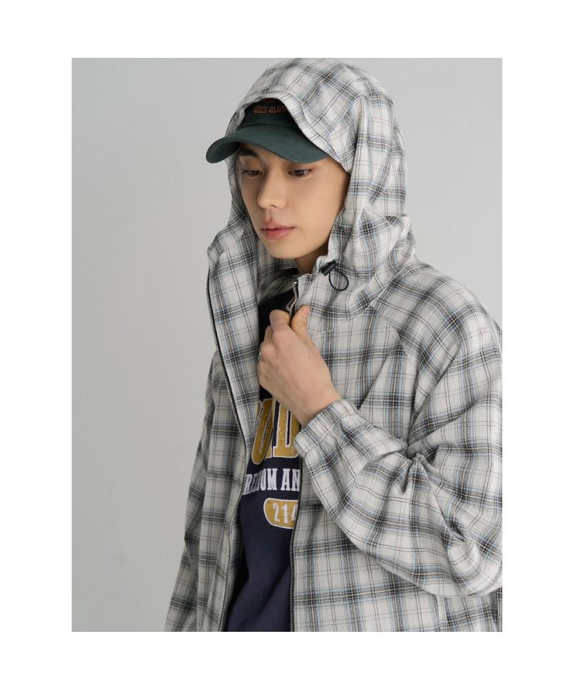 8seconds Casual Check Hooded Jacket Ivory
